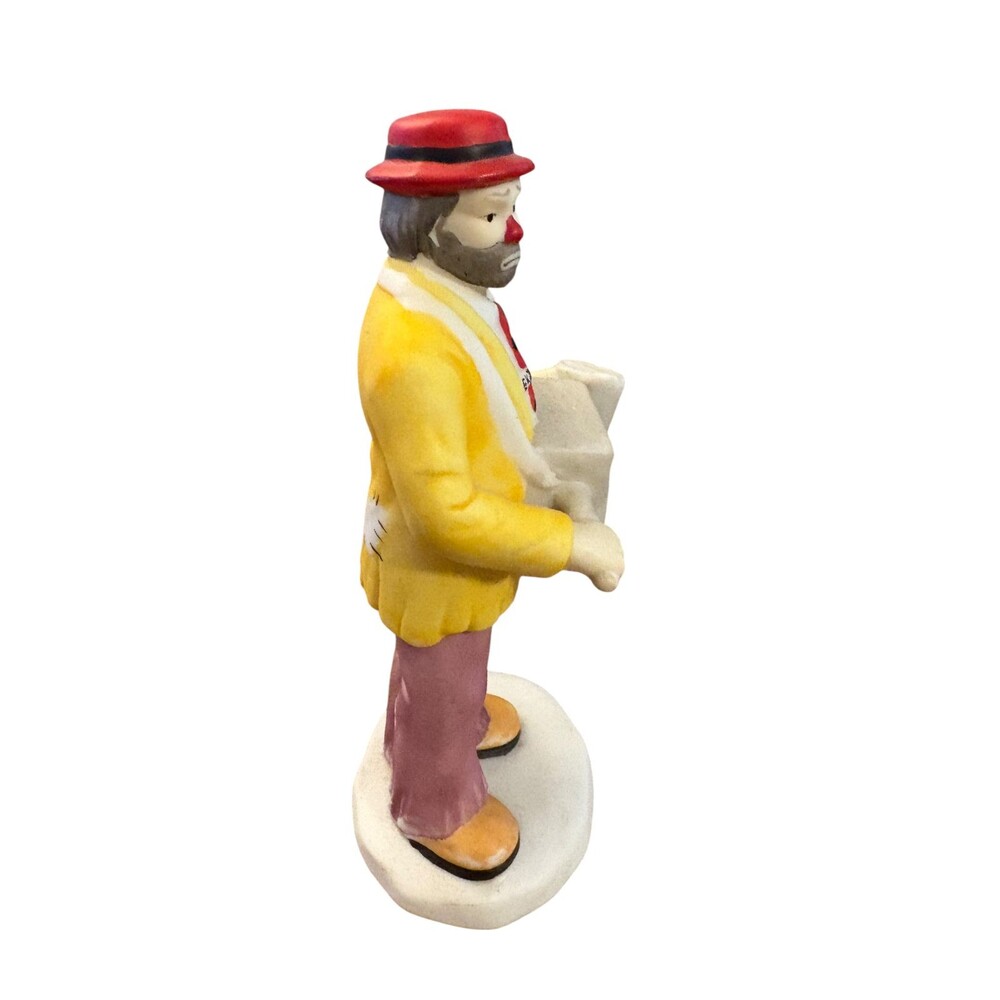 Vintage Emmett Kelly Jr. Flambro Musical Wind-Up Clown Figurine – Street Organ - Picture 3 of 6
